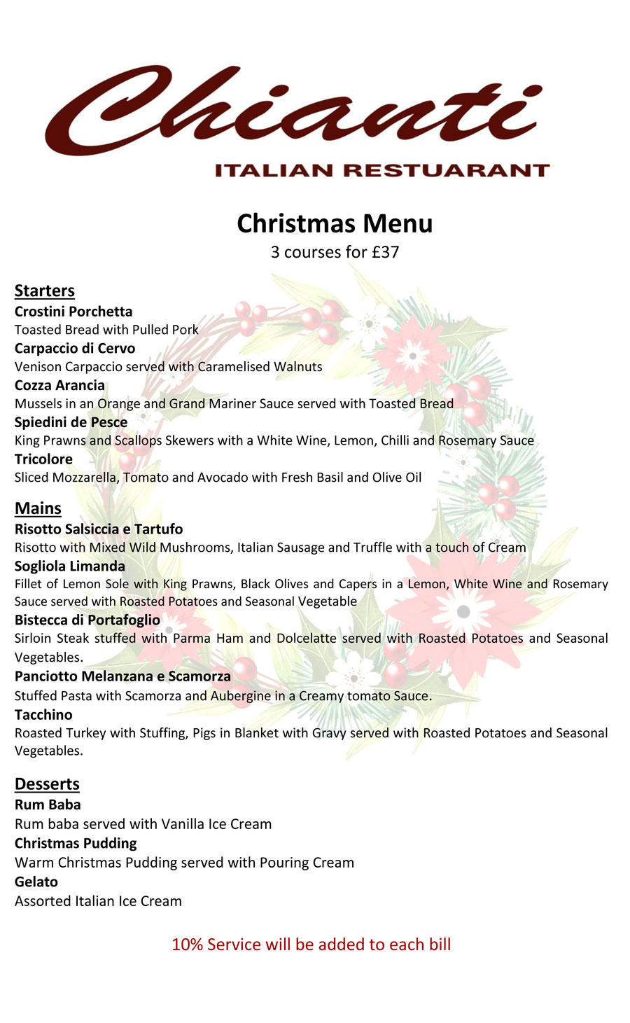 Christmas Menu